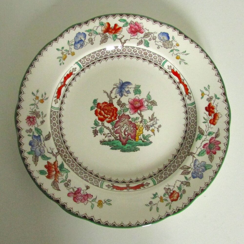 Vintage 7.5" salad plate, Chinese Rose design, Copeland Spode (Lot 5)